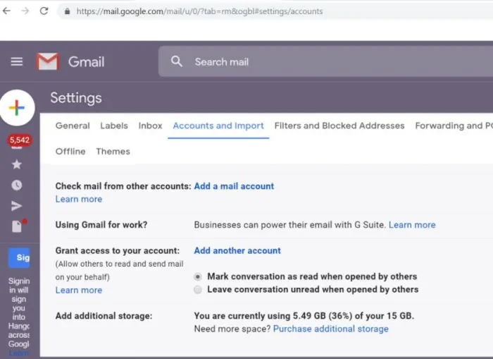 Email temporal con GMail